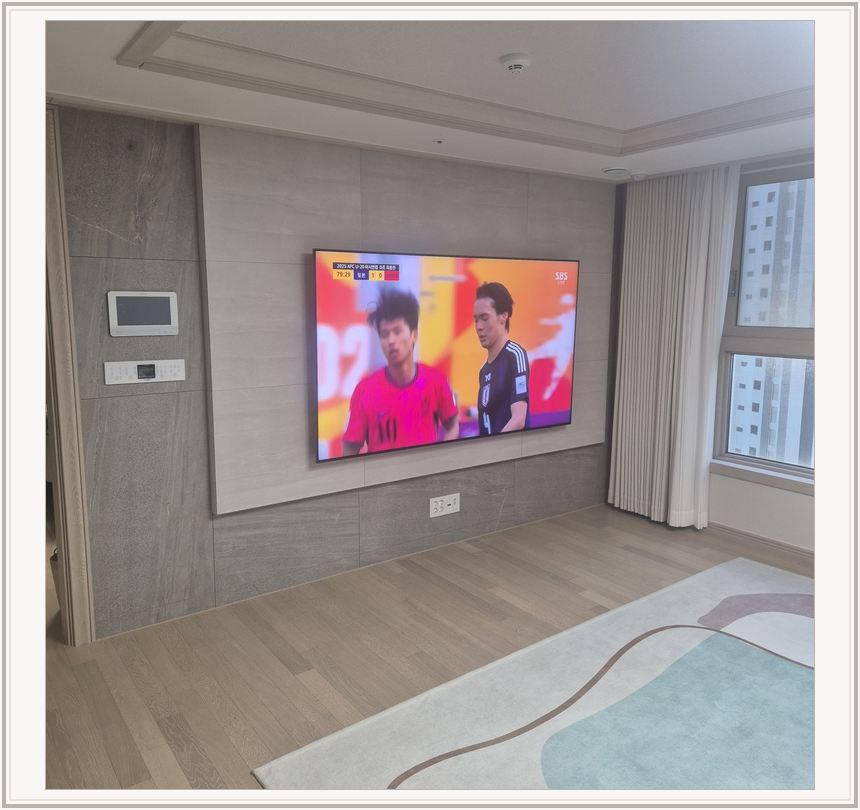 제물포 · 미추홀 · 남동 벽걸이TV 설치 시 화면 위치를 참고할 수 있는 사진 1