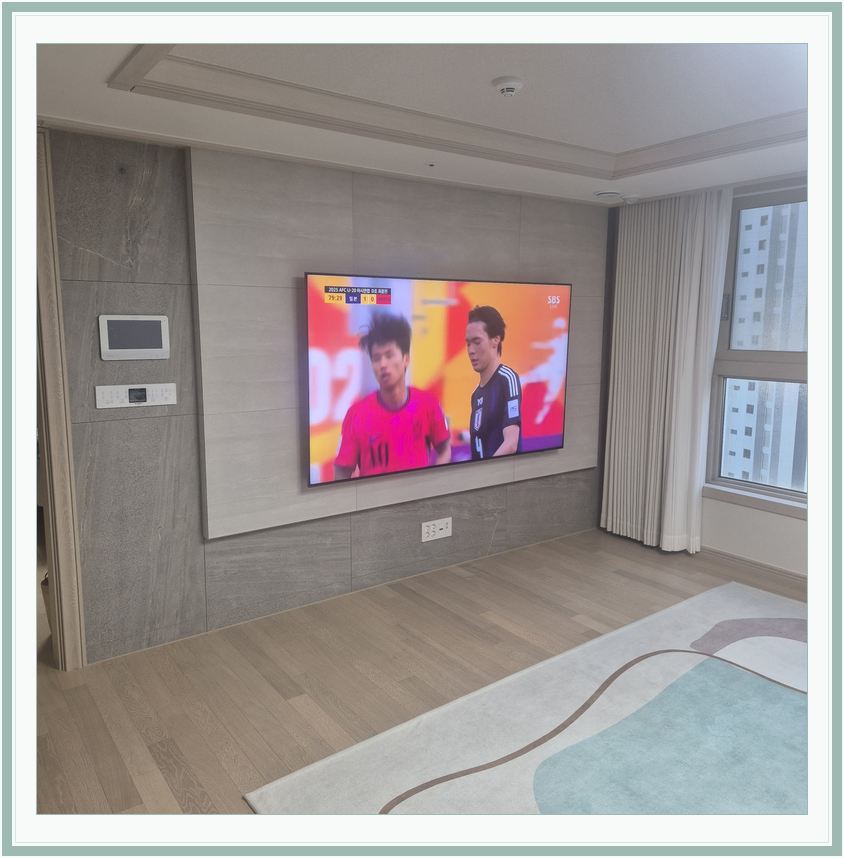 수정 · 중원 · 분당 벽걸이TV 설치 시 화면 위치를 참고할 수 있는 사진 2