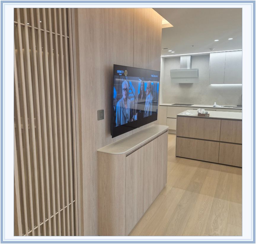 송도 · 논현 · 서창 벽걸이TV 설치 시 화면 위치를 참고할 수 있는 사진 3